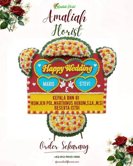 Papan Bunga Pernikahan Karang Layung